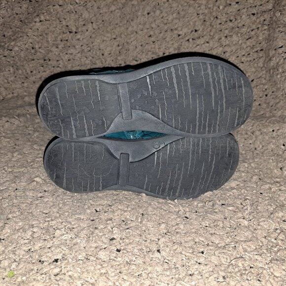 MIZ MOOZ-Teal Leather Ruched Mid Boots-Parnell-Rare Color-Sz 36-Near Mint - Picture 7 of 7